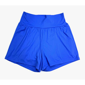 Halara Softlyzero Airy Yoga Shorts Cobalt Blue Large Long 12/14 5" Inseam New